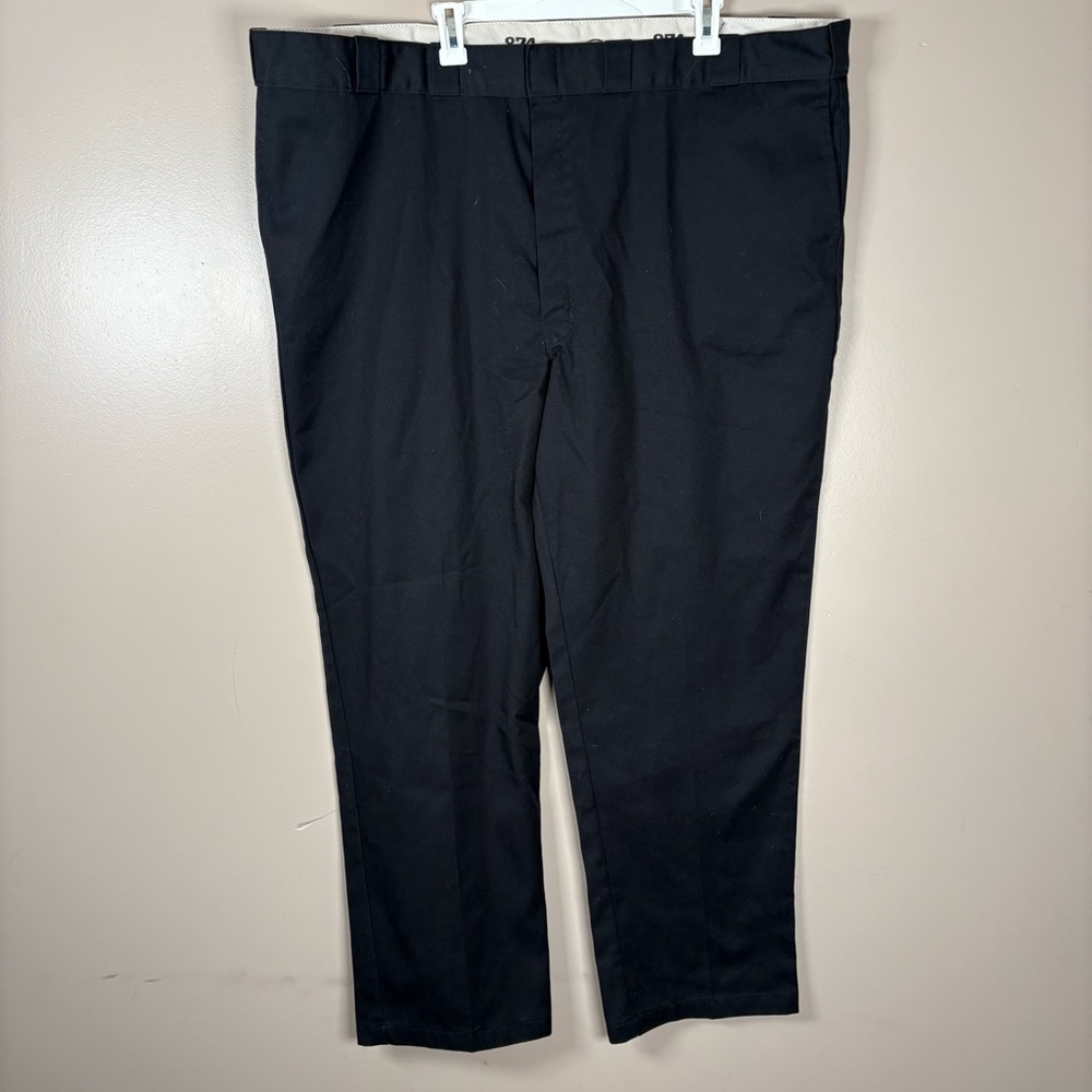 Dickies Men’s Big and Tall Black Pants 50x32 Slacks Straight Leg